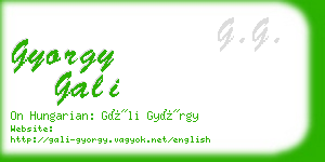 gyorgy gali business card